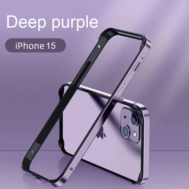 Hybrid Aluminum & Silicone Bumper Case for iPhone 15, 16 & 17 - Cooling Heat Dissipation Design