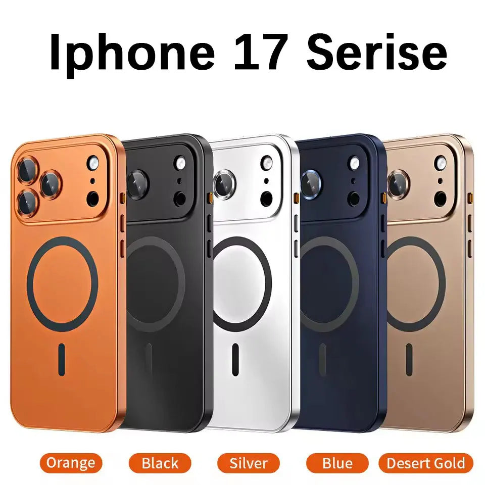 Aluminum Magnetic Bumper Case for iPhone 15, 16 & 17 - Integrated Lens Protection & MagSafe