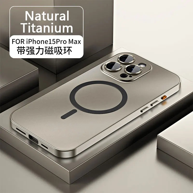 Aluminum Magnetic Bumper Case for iPhone 15, 16 & 17 - Integrated Lens Protection & MagSafe