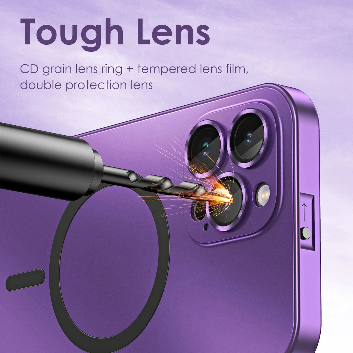 Aluminum Magnetic Bumper Case for iPhone 15, 16 & 17 - Integrated Lens Protection & MagSafe