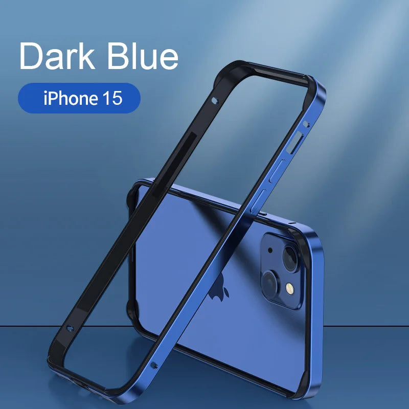 Hybrid Aluminum & Silicone Bumper Case for iPhone 15, 16 & 17 - Cooling Heat Dissipation Design