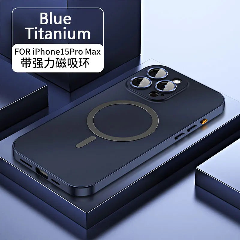 Aluminum Magnetic Bumper Case for iPhone 15, 16 & 17 - Integrated Lens Protection & MagSafe