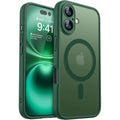 Magnetic Matte Translucent Armor Case for iPhone 15, 16 & 17 Series - Shockproof & MagSafe Compatible