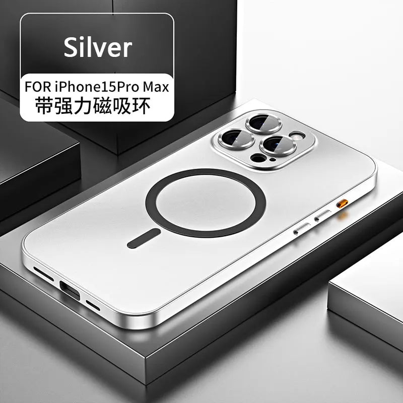 Aluminum Magnetic Bumper Case for iPhone 15, 16 & 17 - Integrated Lens Protection & MagSafe