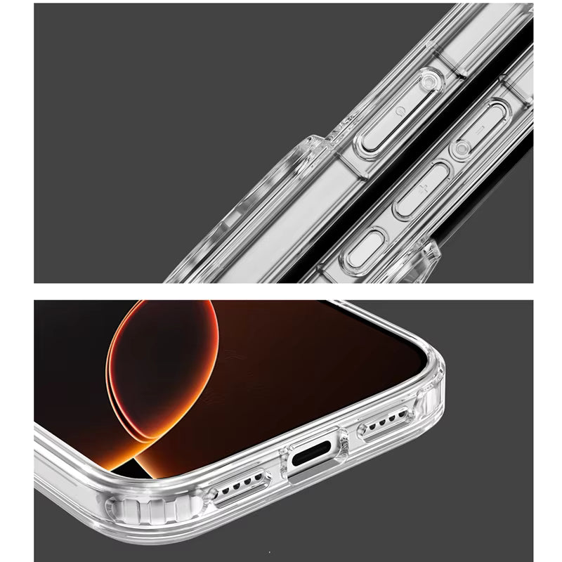 Luxury Clear Magnetic Shockproof Case for iPhone 17 Series (Air/Pro/Pro Max) - Wireless Charging Compatible