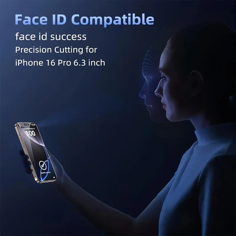 4-Pack Easy-Install Privacy Tempered Glass for iPhone Series