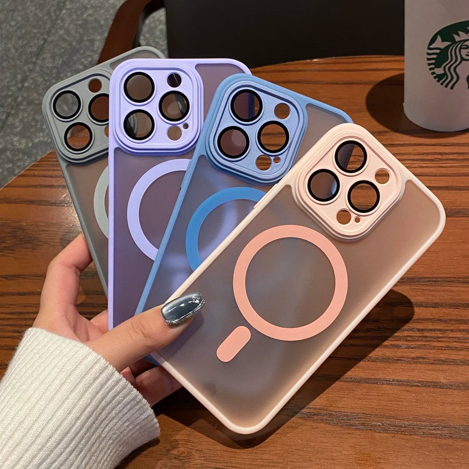 Luxury Matte Shockproof Magnetic Case for iPhone 16 & 15 Series - MagSafe Compatible