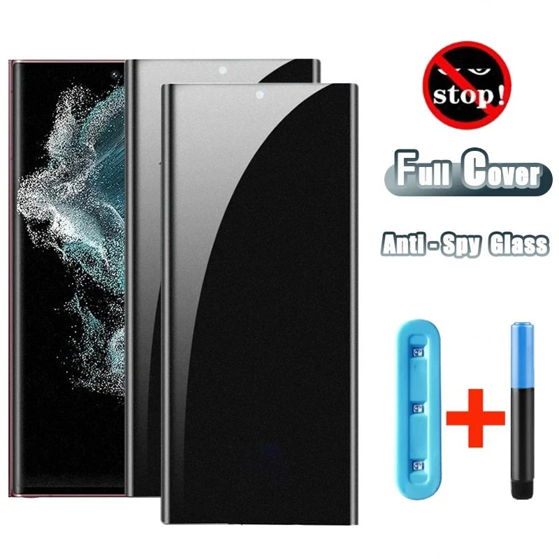 Premium UV Liquid Glue Privacy Tempered Glass for iPhone (15/16/17 Series)
