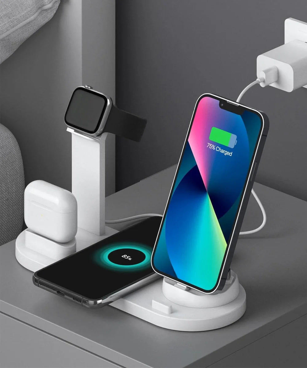 3-in-1 Universal Wireless Charging Station for iPhone 15/16/17 Series & AirPods - Fast Charging Dock