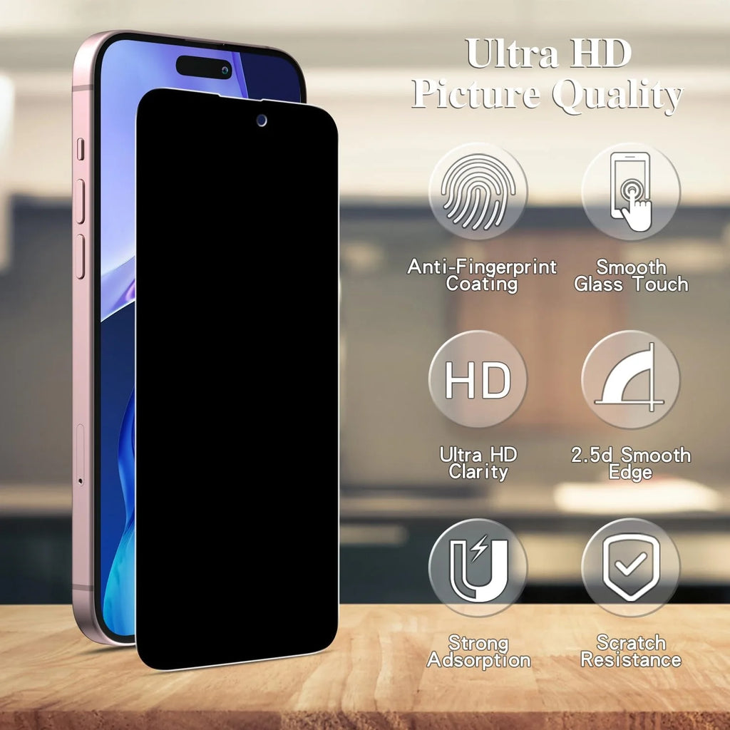 Premium 1-3 Pack Anti-Spy Privacy Tempered Glass for iPhone Series