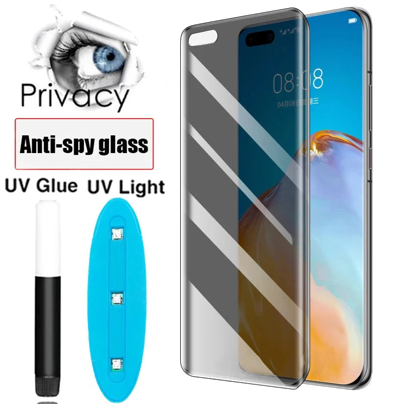 Premium UV Liquid Glue Privacy Tempered Glass for iPhone (15/16/17 Series)