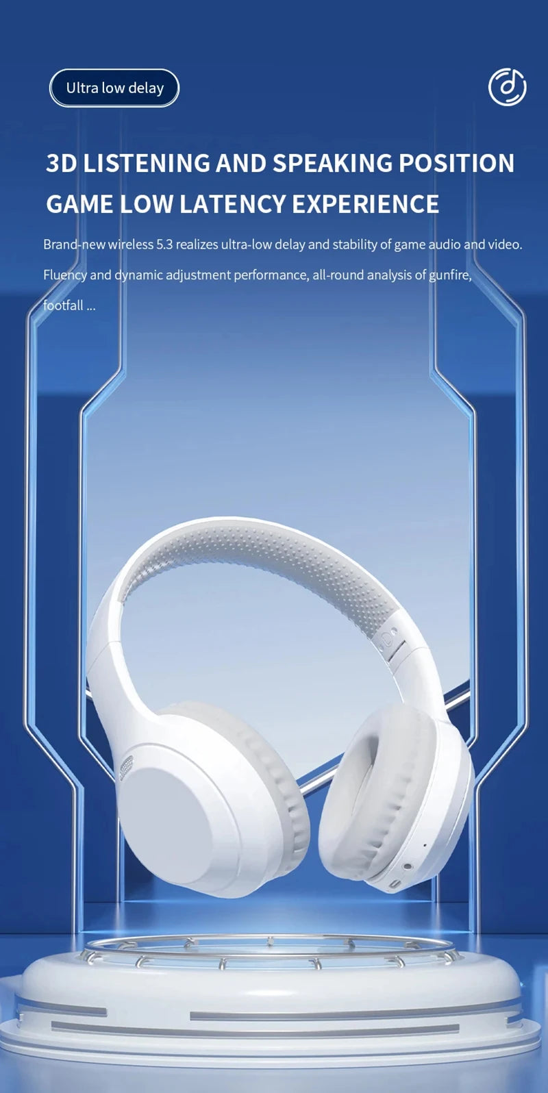 R10 Wireless Bluetooth 5.3 Gaming Earbuds - Ultra-Long Battery Life HiFi Stereo Headset