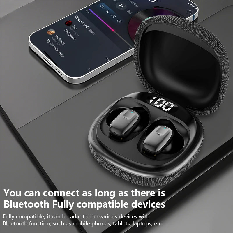 LX-5100 Wireless Gaming TWS Earbuds - Noise Cancelling Bluetooth Sports Headphones for iOS & Android