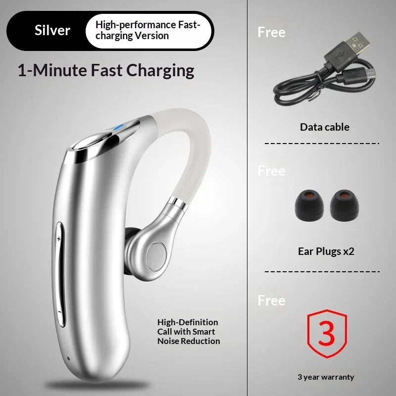 2025 Version Single Wireless Bluetooth Earphone – IPX7 Waterproof Sports & Driving Headset