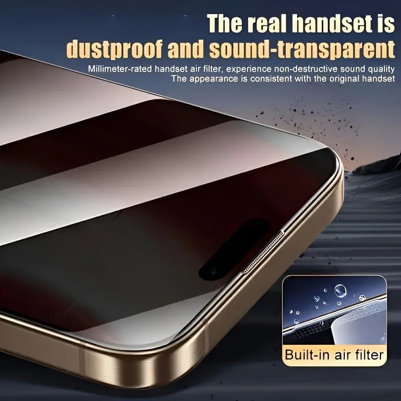 Premium 3-Pack Full Coverage Privacy Tempered Glass for iPhone