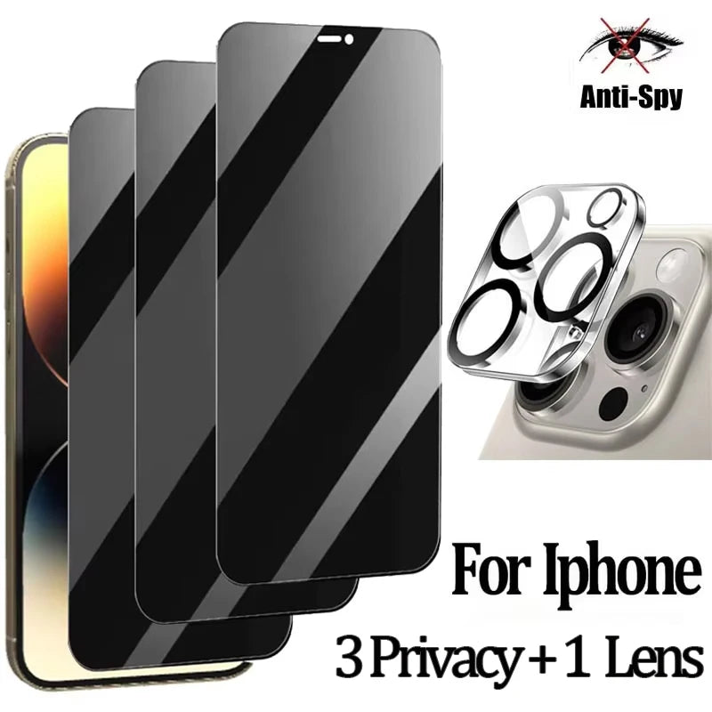 Premium Anti-Spy Privacy Tempered Glass for iPhone (15, 16 & 17 Series)