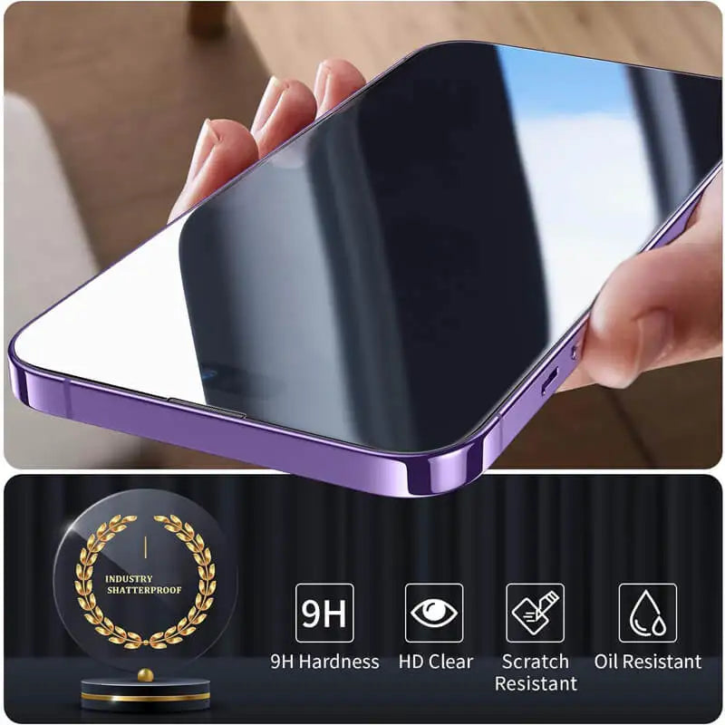 Premium Tempered Glass Screen Protector for iPhone Series (14 Pro to 17 Pro Max)