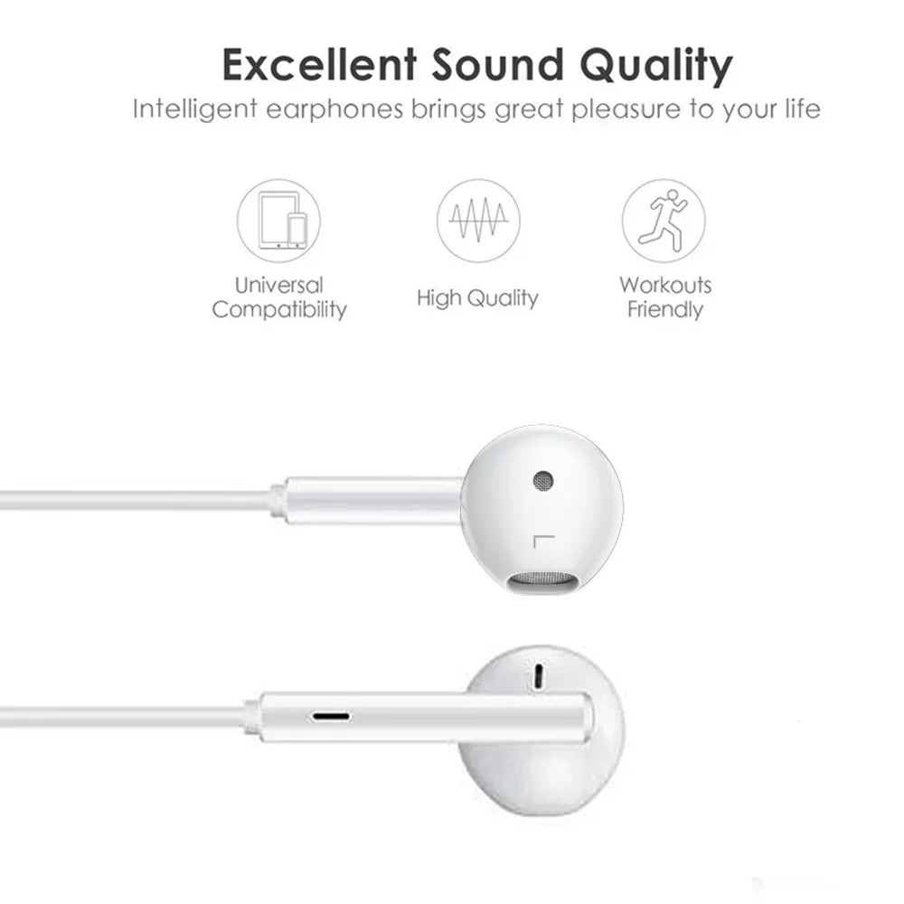 Premium Lightning Connector Wired Earphones for iPhone – Compatible with iPhone 14, 13, 12, 11, X, 8, 7 Series
