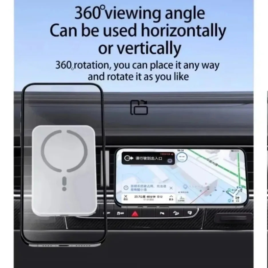 Magnetic Wireless Car Charger for MagSafe - Air Vent Phone Mount for iPhone 15/16/17 Series