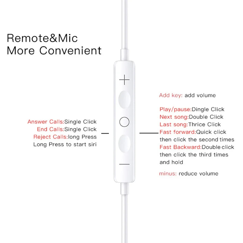 Premium Lightning Connector Wired Earphones for iPhone – Compatible with iPhone 14, 13, 12, 11, X, 8, 7 Series