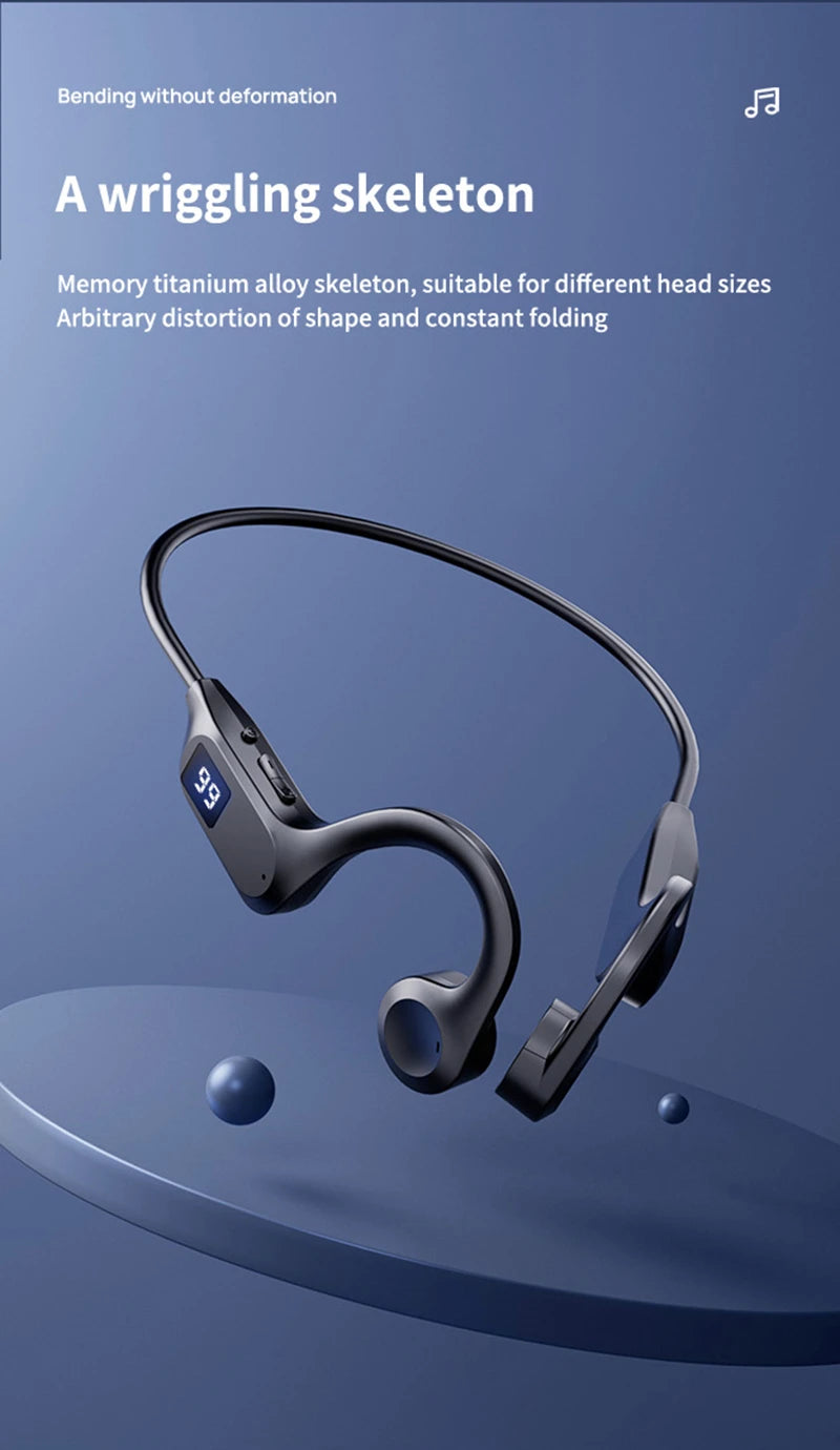 X7 Bone Conduction Swimming Headphones - Waterproof Wireless Sports Earbuds with Mic