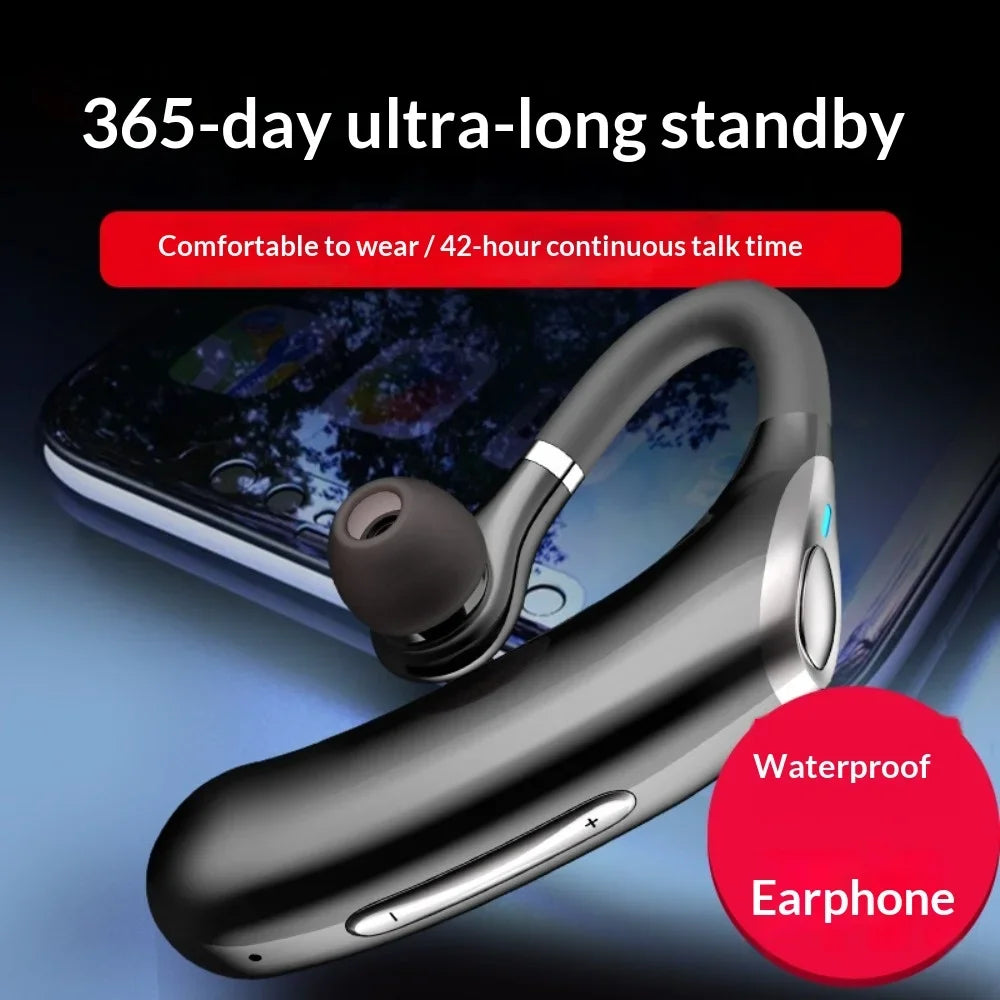 2025 Version Single Wireless Bluetooth Earphone – IPX7 Waterproof Sports & Driving Headset
