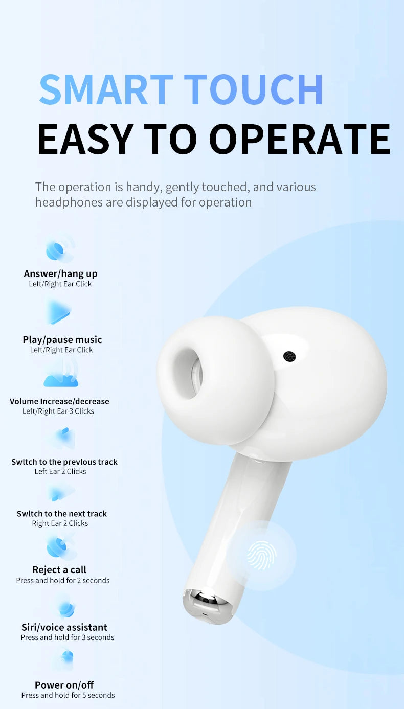 2025 Air Pro TWS Wireless Earbuds - HiFi Bluetooth Headphones with Noise Reduction & Waterproof Design