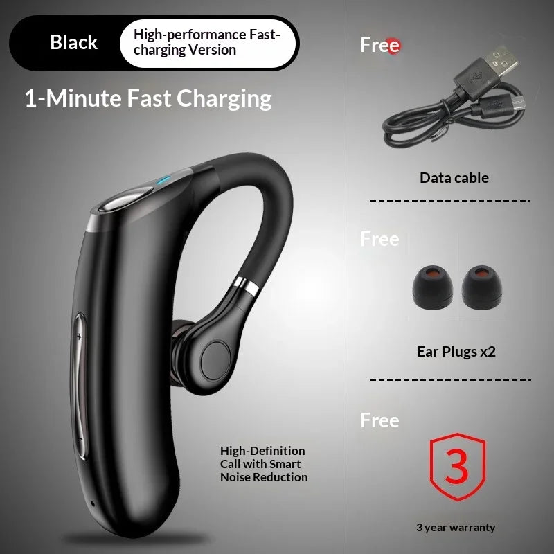 2025 Version Single Wireless Bluetooth Earphone – IPX7 Waterproof Sports & Driving Headset