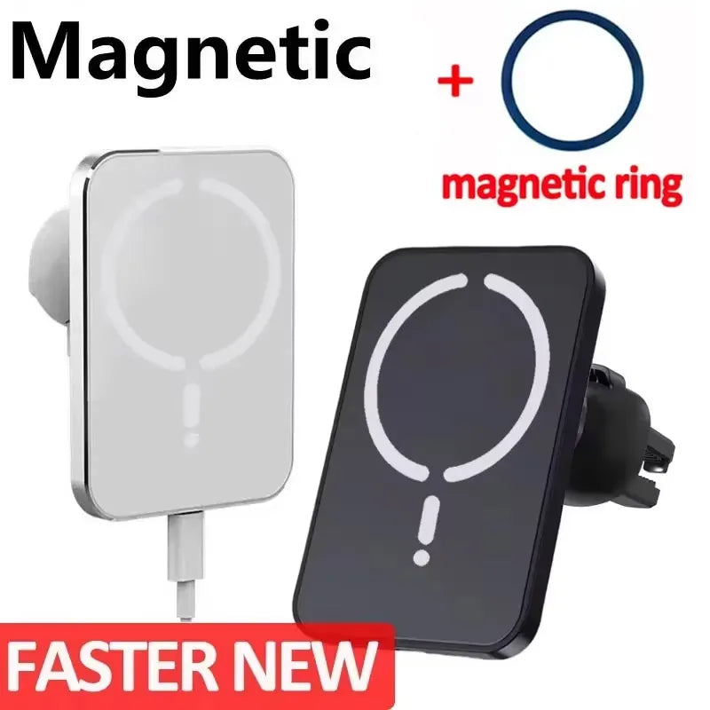 Magnetic Wireless Car Charger with MagSafe - Air Vent Phone Mount for iPhone 15/16/17 Series