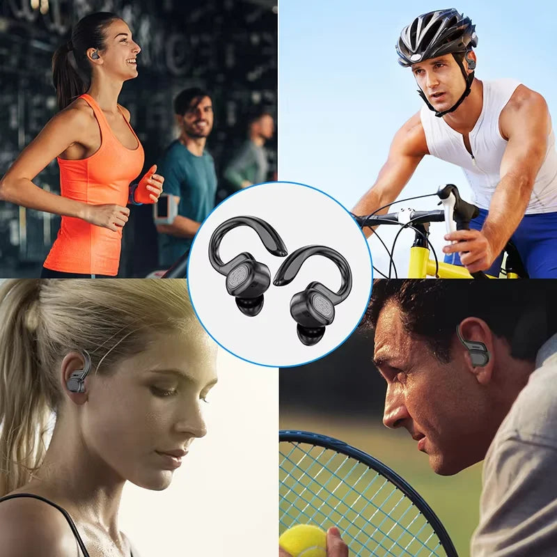 Lenovo Sports Wireless Earhooks Headphones - Bluetooth 5.3 Waterproof Earphones with Noise Reduction