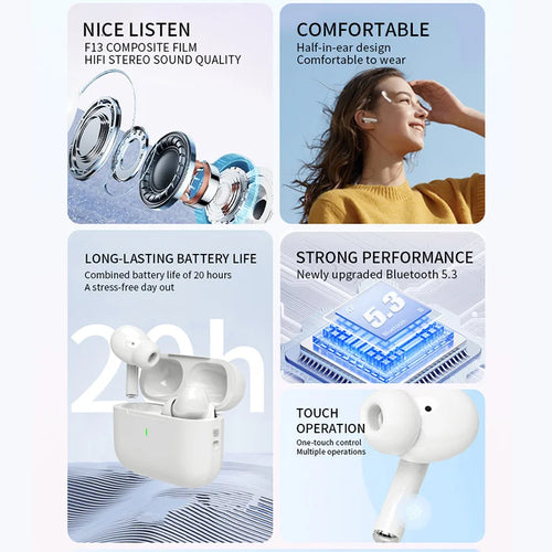2025 Air Pro TWS Wireless Earbuds - HiFi Bluetooth Headphones with Noise Reduction & Waterproof Design