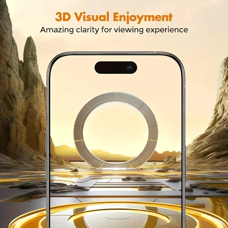 4-Pack Easy-Install Privacy Tempered Glass for iPhone Series