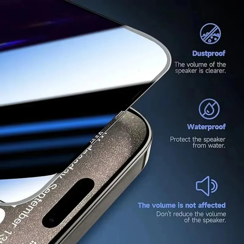 Premium 3-Pack Dust-Free Privacy Tempered Glass for iPhone Series