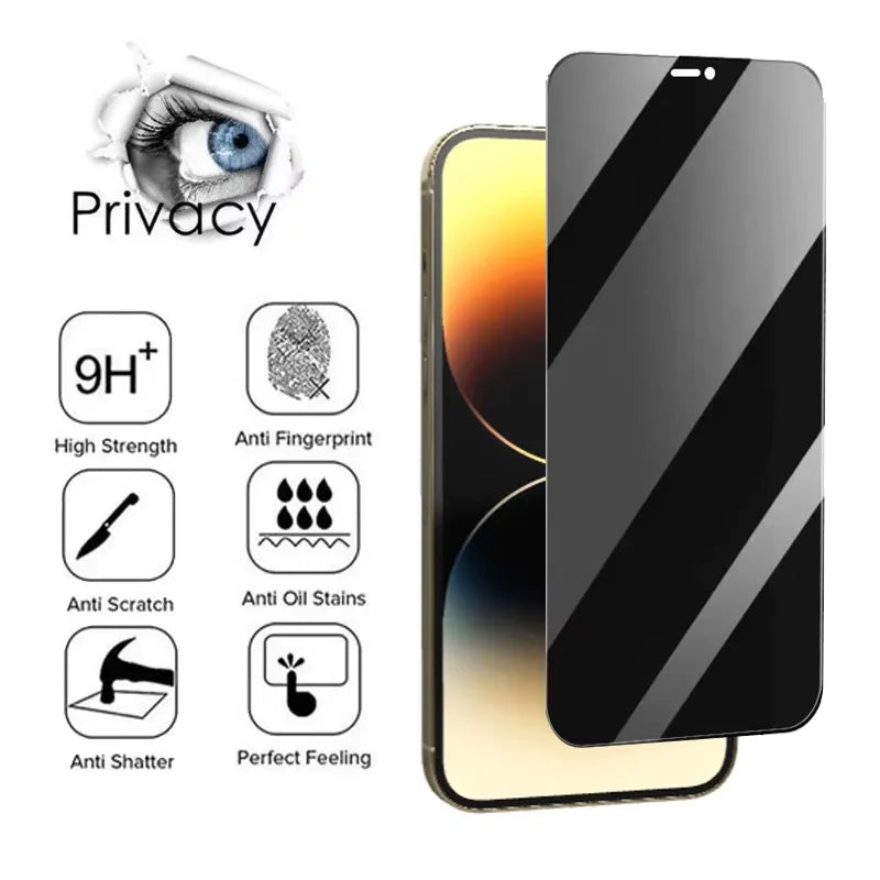 Premium Anti-Spy Privacy Tempered Glass for iPhone (15, 16 & 17 Series)
