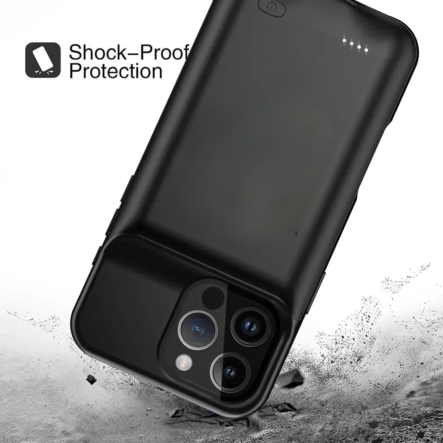 10000mAh Portable Battery Charger Case for iPhone 15/16/17 Series - Slim Power Bank Cover