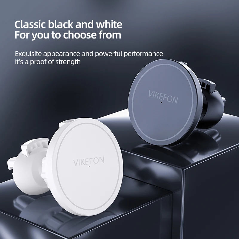 Magnetic Wireless Car Charger + MagSafe Ring Kit - Air Vent Phone Holder for iPhone 15/16/17 Series