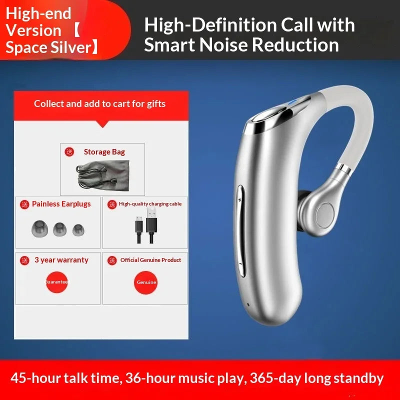 2025 Version Single Wireless Bluetooth Earphone – IPX7 Waterproof Sports & Driving Headset