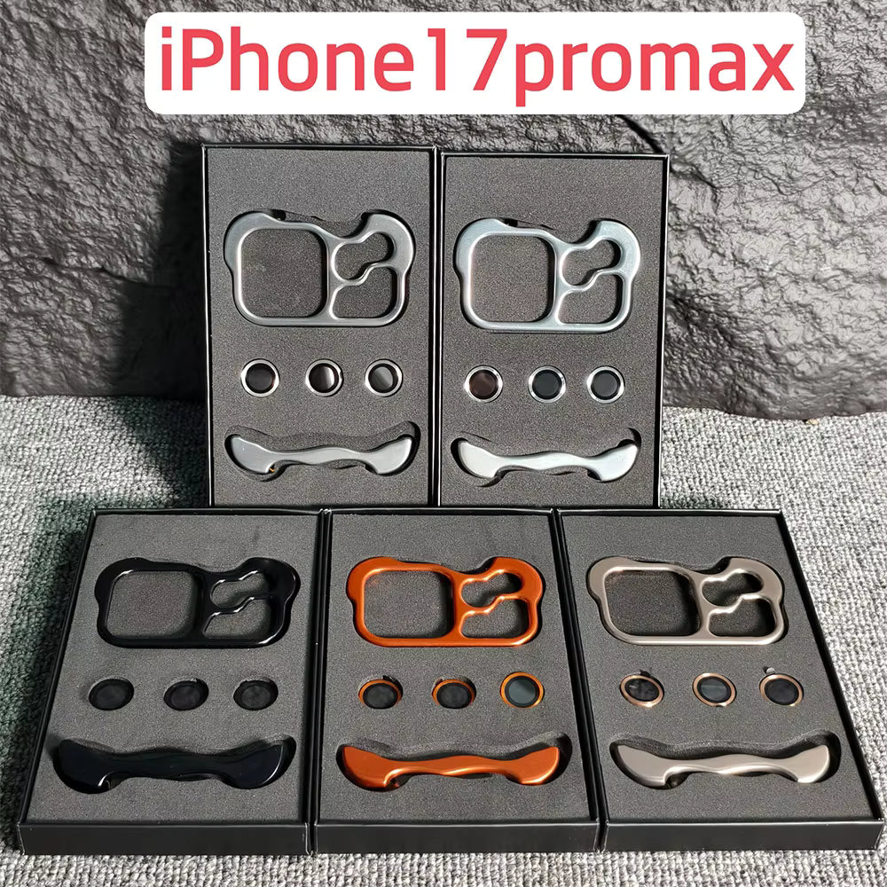 Irregular Metal Bumper Case for iPhone 15, 16 & 17 - Aluminum Shockproof Cover with Lens Protection