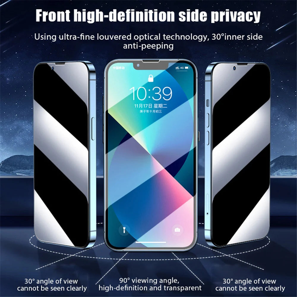 Premium 1-3 Pack Anti-Spy Privacy Tempered Glass for iPhone Series
