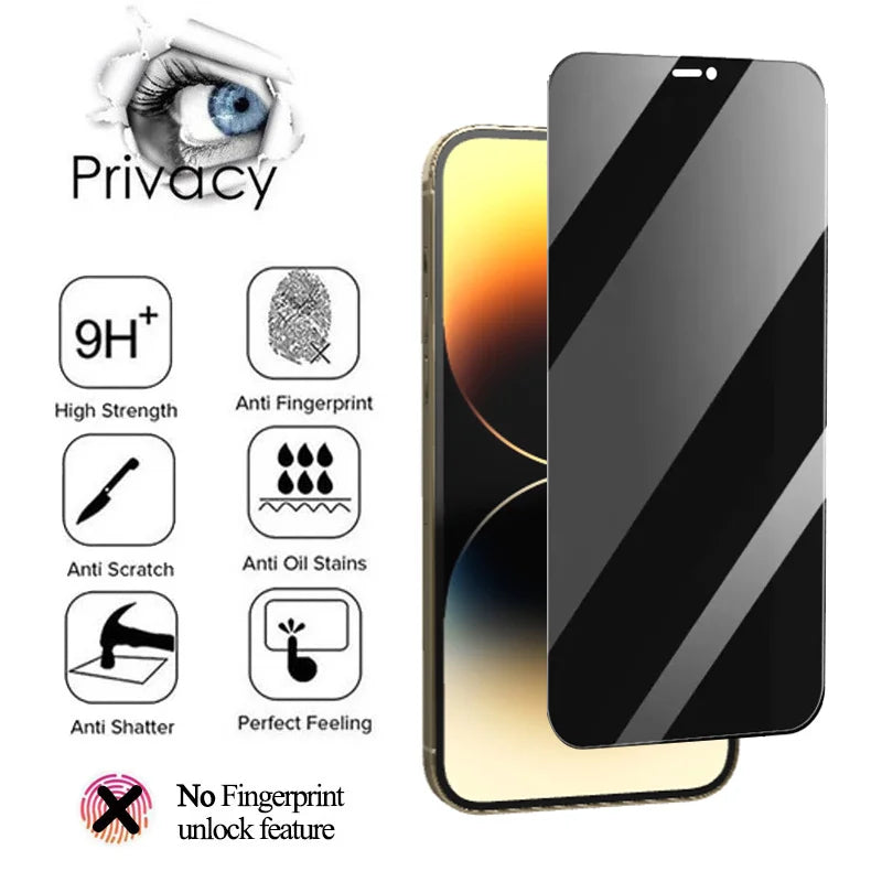 Premium Anti-Spy Privacy Tempered Glass for iPhone (15, 16 & 17 Series)