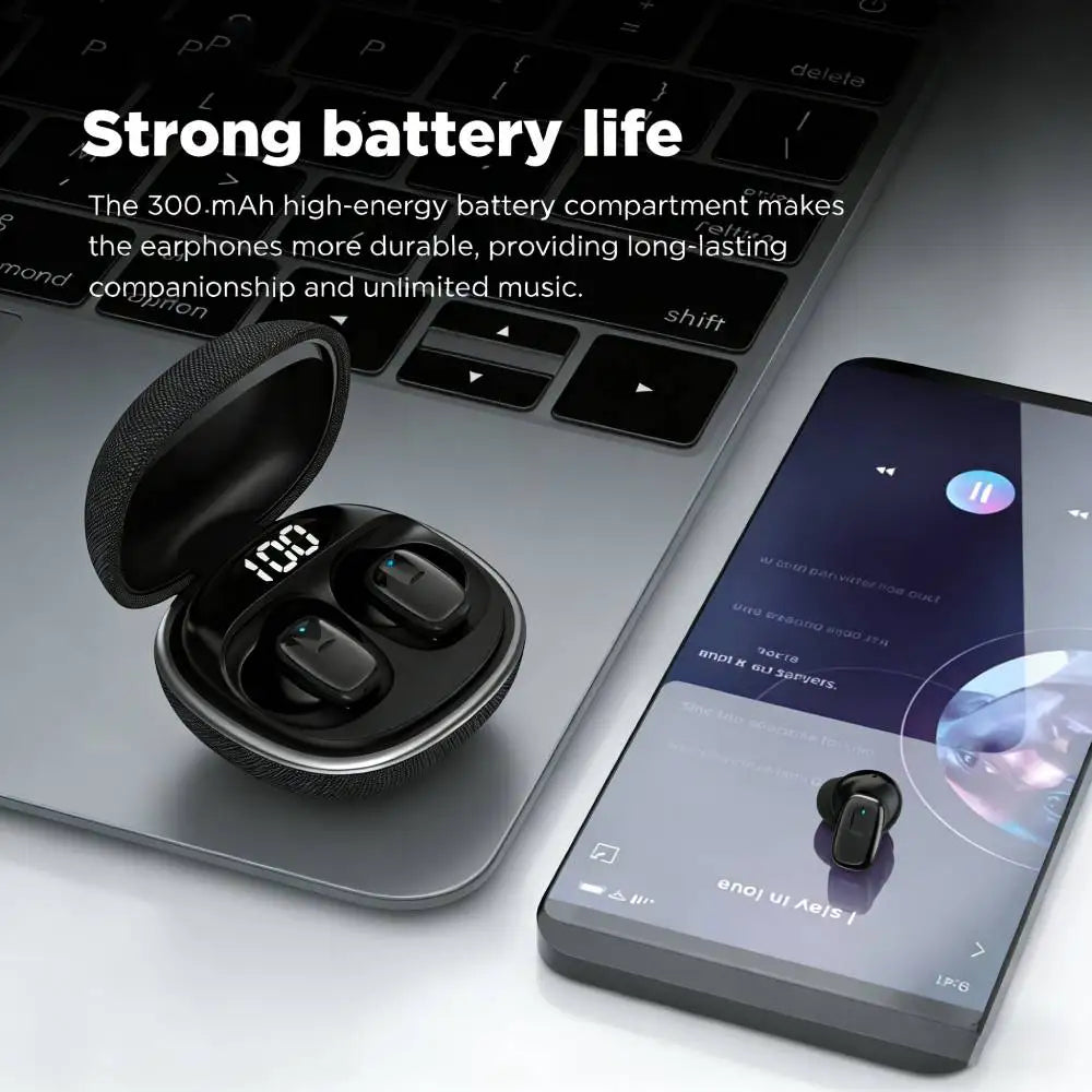 LX-5100 Wireless Gaming TWS Earbuds - Noise Cancelling Bluetooth Sports Headphones for iOS & Android