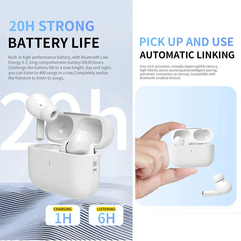 2025 Air Pro TWS Wireless Earbuds - HiFi Bluetooth Headphones with Noise Reduction & Waterproof Design