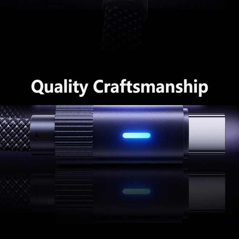 100W L-Shape Type-C to Type-C Flat Fast Charging Cable - Compatible with iPhone 15/16/17, Huawei, OPPO, Honor