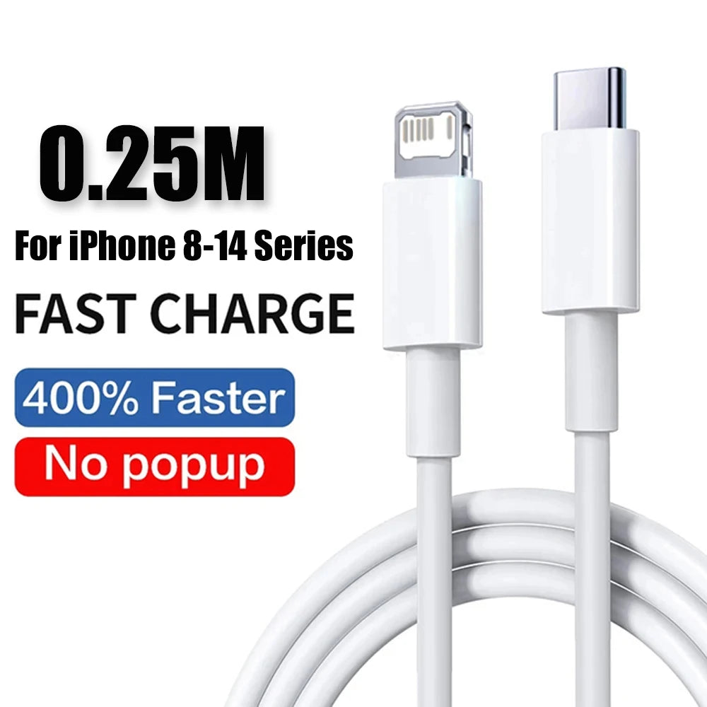 40W PD USB-C Fast Wall Charger Adapter for iPhone 15/16/17 Pro Max & iPad