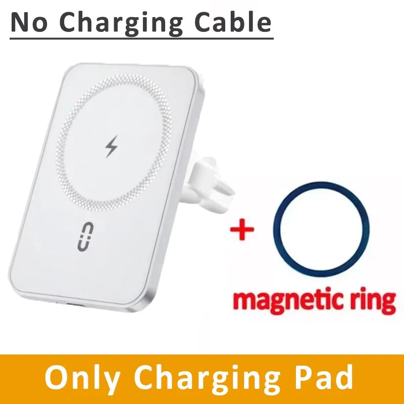 Magnetic Wireless Car Charger with MagSafe - Air Vent Phone Mount for iPhone 15/16/17 Series