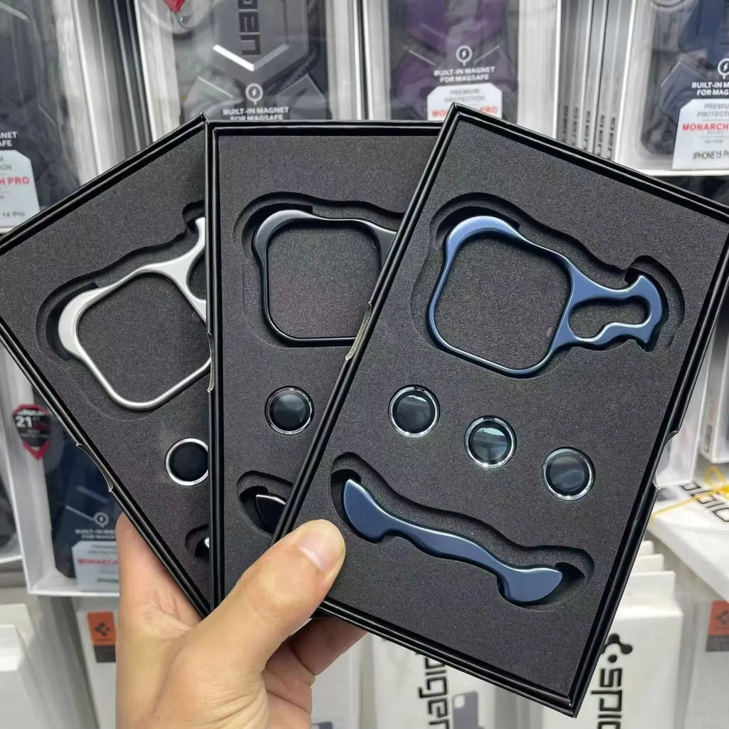 Irregular Metal Bumper Case for iPhone 15, 16 & 17 - Aluminum Shockproof Cover with Lens Protection