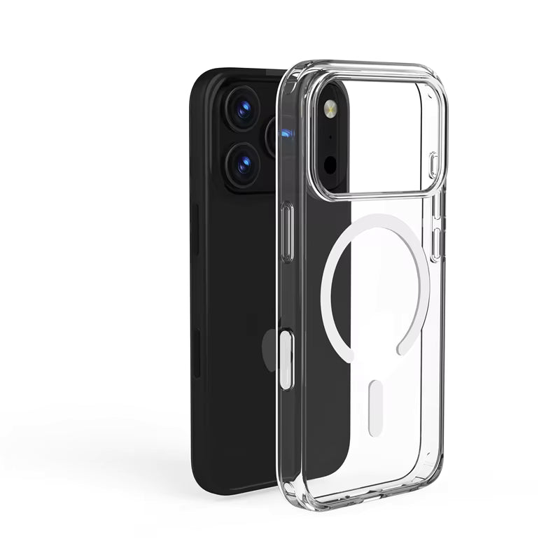 Luxury Clear Magnetic Shockproof Case for iPhone 17 Series (Air/Pro/Pro Max) - Wireless Charging Compatible