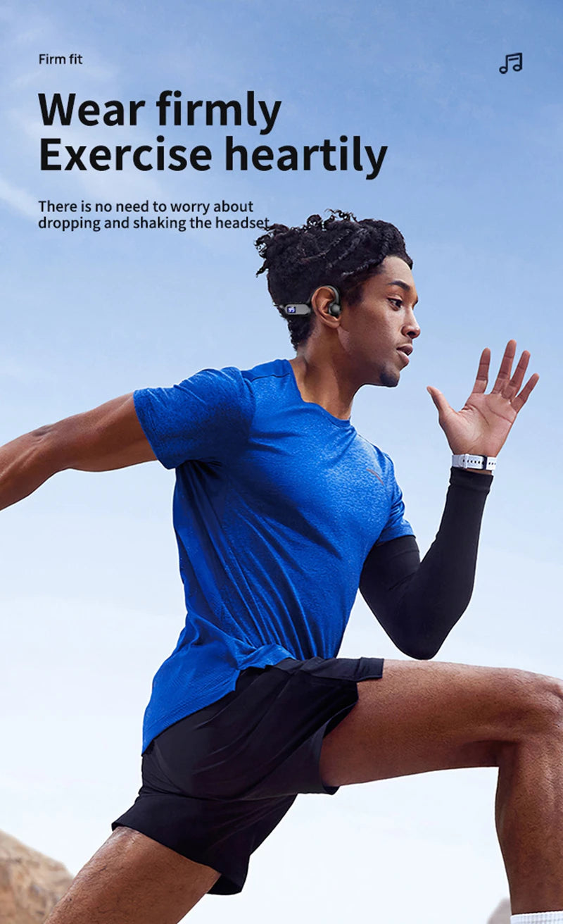 X7 Bone Conduction Swimming Headphones - Waterproof Wireless Sports Earbuds with Mic
