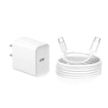 20W PD Fast Charger & USB-C Cable Set - Compatible with iPhone 15/16/17 Series
