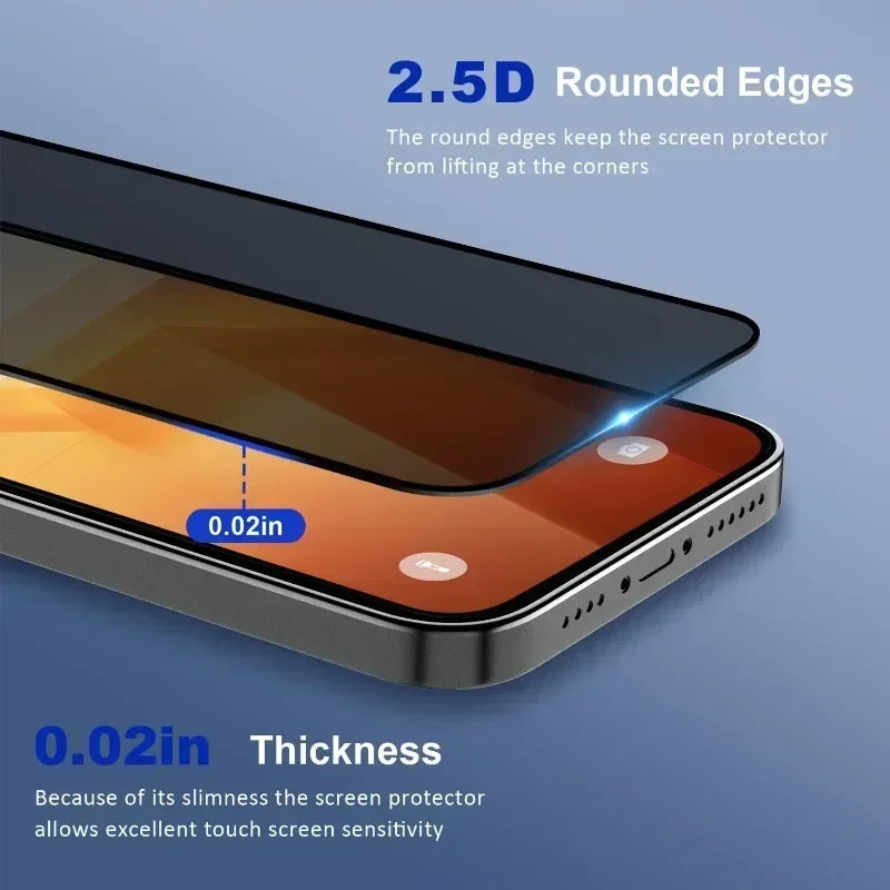 Premium Anti-Peep Privacy Tempered Glass (1-5 Pcs Pack) for iPhone